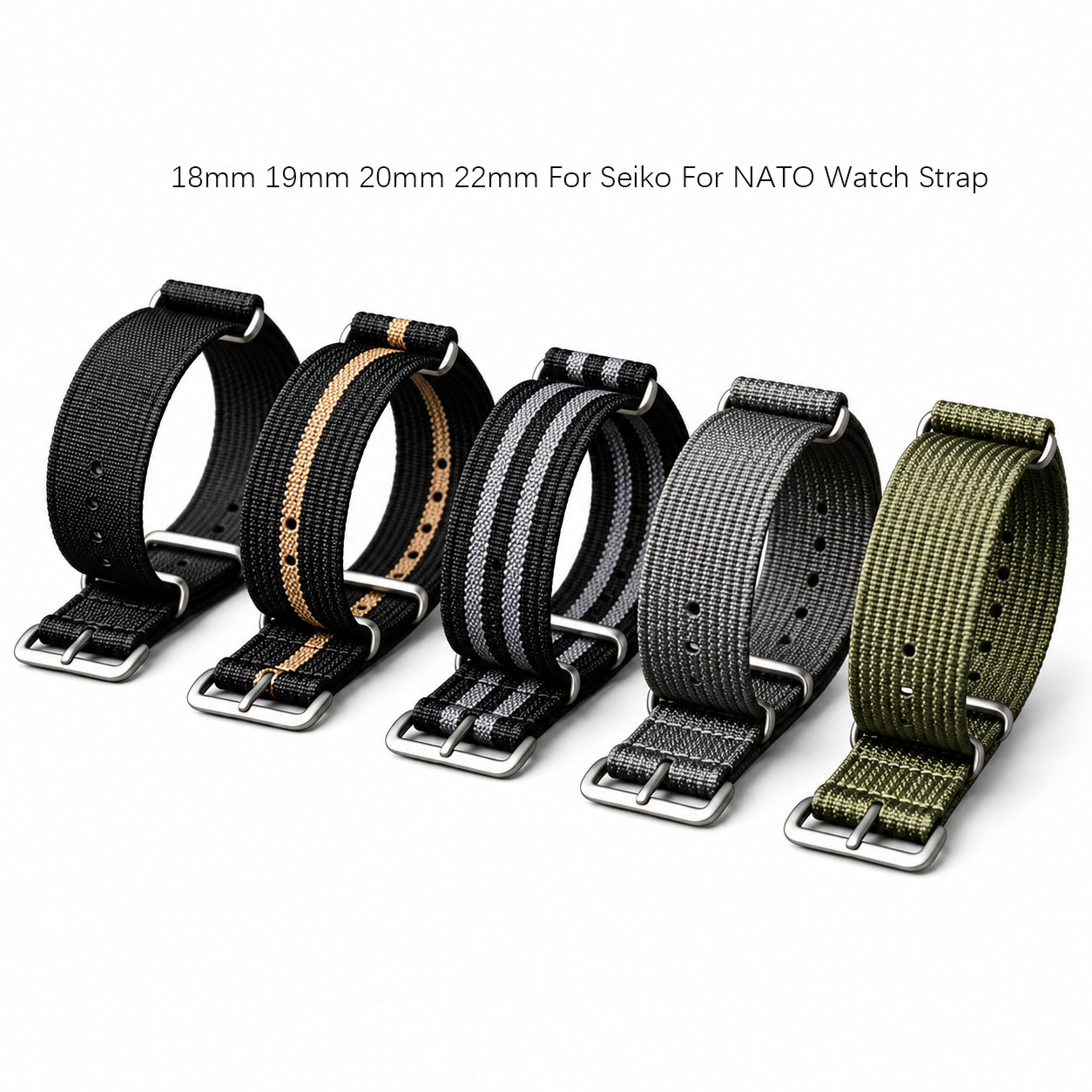 Nato Strap Nylon - 18 мм, 19 мм, 20 мм,