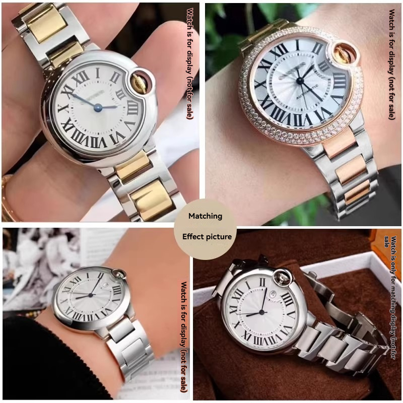 Ремешок из нержавеющей стали с – обзор и цена Cartier Watch Ballon Bleu