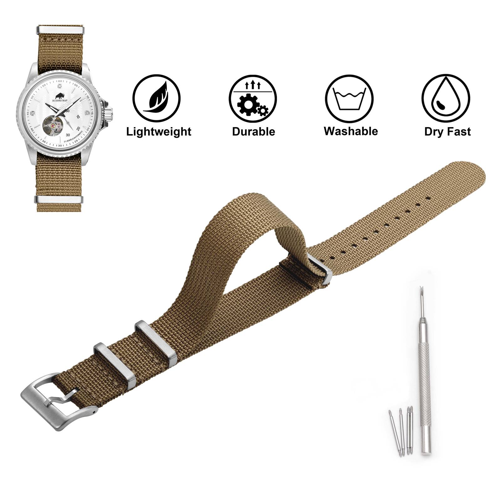 Ремешок для мужских часов BISO – обзор и цена Suede Strap Watch